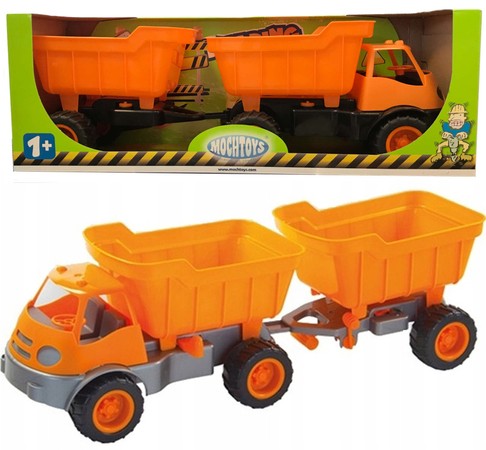 Mochtoys Orange Kipplaster mit Anhänger 