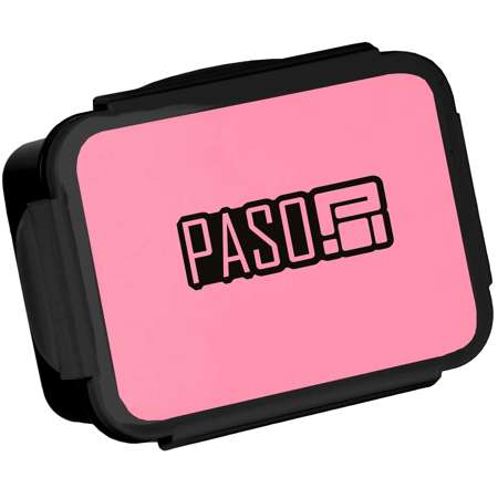 Paso Breakfast Tote Lunch Box schwarz und rosa 650 ml