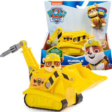 Paw Patrol 2-in-1 Buddel Buddel Rubble Fahrzeug mit Öko-Figur