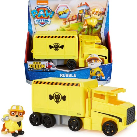 Paw Patrol 2in1 Rubble Big Truck Pups Heppo Yellow Truck Cars Fahrzeug + Figur