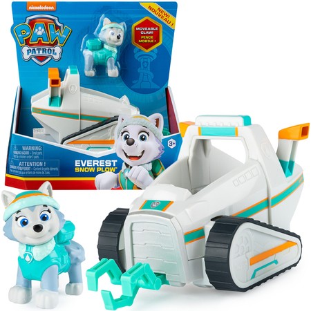 Paw Patrol Everest Figur und Fahrzeug Schneemobil mit Pflug Spin Master