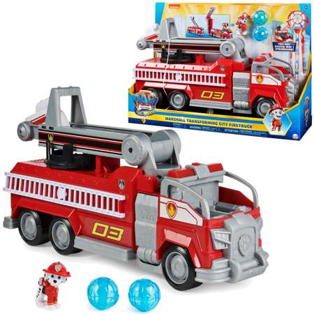 Paw Patrol Marshall Transforming Fire Engine XL Fahrzeug Auto + Figur Der Kinofilm