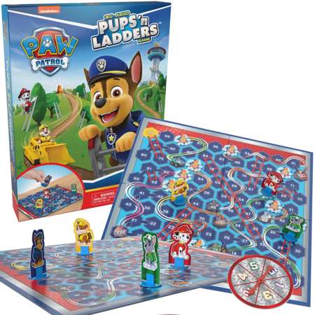 Paw Patrol Pups 'n Ladders Puppies Snakes and Ladders Family Social Board Game für Kinder.