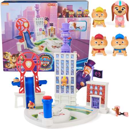 Paw Patrol The Mighty Kinofilm Big Set Liberty Hauptquartier + 4 Hundewelpen Figuren