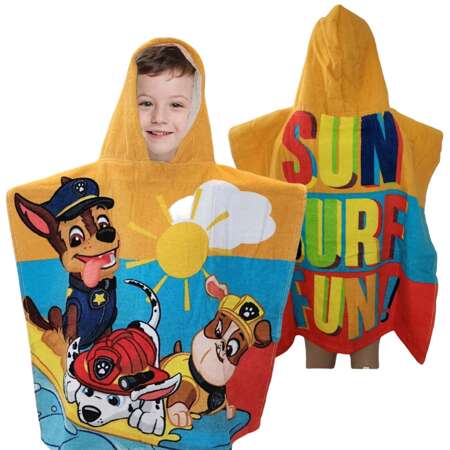 Paw Patrol Weicher Poncho Buntes saugfähiges Hundehandtuch 55x110cm