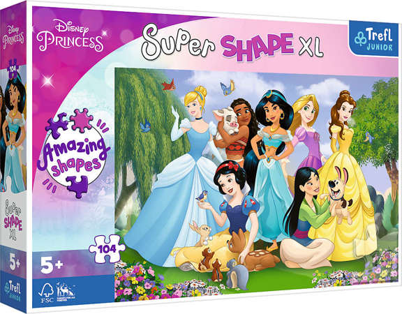 Puzzle 104 Teile Super Shapes XL Disney-Prinzessinnen im Garten