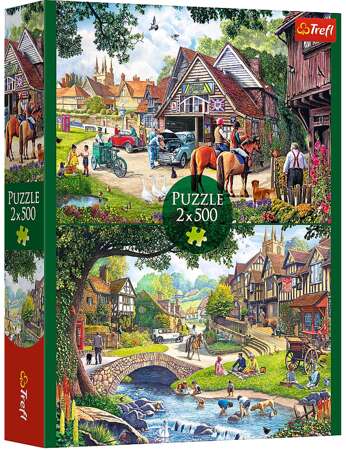 Puzzle 2x500 Idyllisches Leben Trefl 