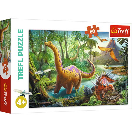 Puzzle 60 Wandernde Dinosaurier