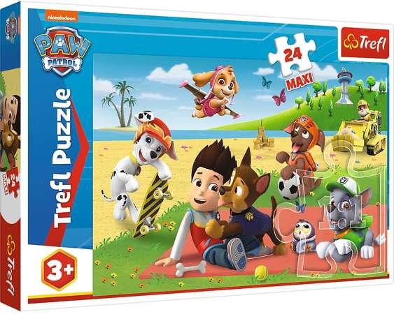 Puzzle Maxi 24 Teile Paw Patrol Spaß auf einer Decke