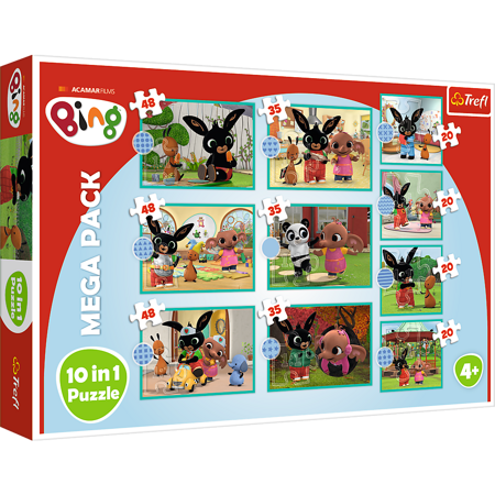 Puzzle Set 10in1 Was Bing Bunny macht? 329 Elemente