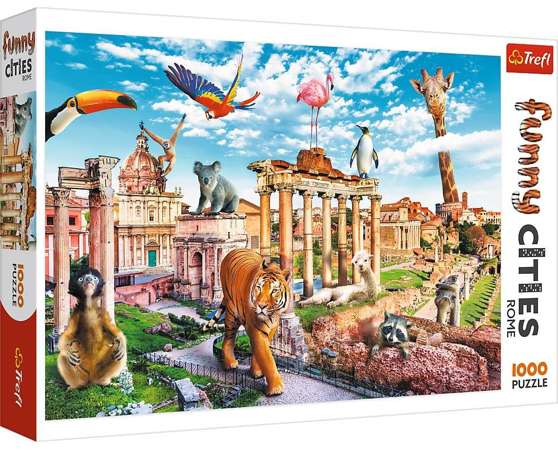 Puzzle Wildes Rom, Lustige Städte, 1000 Elemente, Trefl 10600