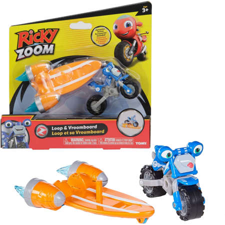 Ricky Zoom Loop & Vroomboard Mo track & board Motocycle Fahrzeugset Blau