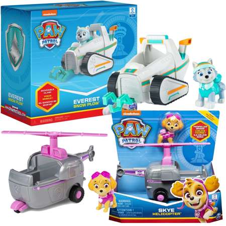 Set Paw Patrol Everest mit Schneemobil und Helikopter mit Skye-Figur