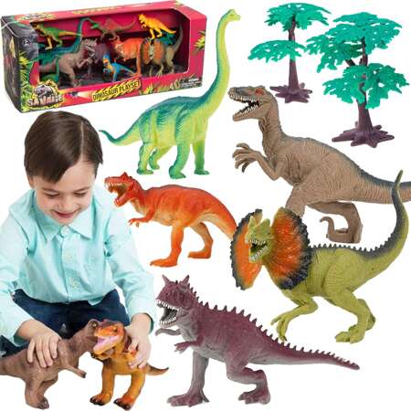 Set mit Dinosaurierfiguren + Zubehör 12 Stück