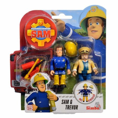 Simba Feuerwehrmann Sam, 2 Sam und Trevor Figuren und Zubehör