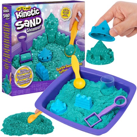 Spin Master Kinetic Sand Shimmer Glitzerset türkis