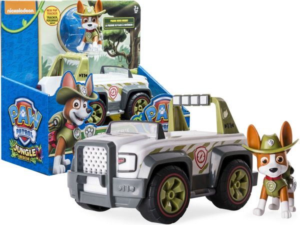 Spin Master Paw Patrol Tracker Jeep Fahrzeug mit Jungle Figur