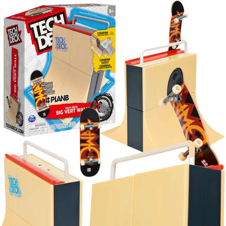 Tech Deck Fingerboard Big Vert Wall Rampenset + Skateboard 