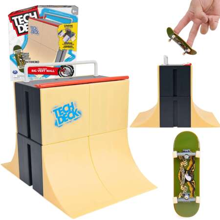 Tech Deck Fingerboard Big Vert Wall Rampenset + Skateboard