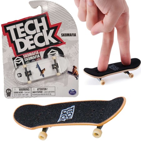 Tech Deck Fingerboard Skateboard SK8Mafia Dog + Aufkleber