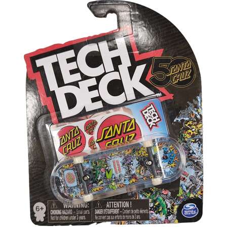 Tech Deck Fingerboard Skateboard Santa Cruz Kevin Braun + Aufkleber