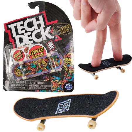 Tech Deck Fingerboard Skateboard Santa Cruz Lion + Aufkleber