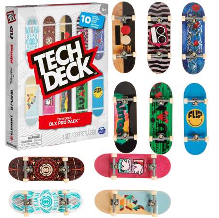 Tech Deck Griffbrett Satz von 10 DLX Pro Pack Skateboards