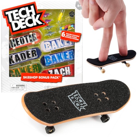 Tech Deck Set Sk8Shop 6 Skateboards Bonus Pack Baker + Zubehör