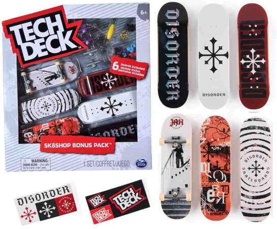 Tech Deck Set Sk8Shop 6 Skateboards Bonus Pack Unordnung + Zubehör