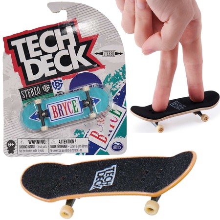 Tech Deck fingerboard skateboard Stereo Bryce + Aufkleber