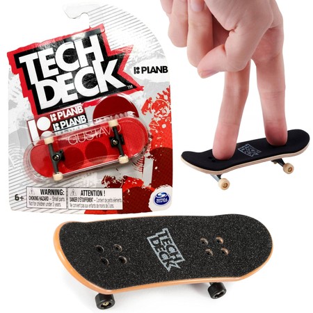 Tech Deck griffbrett PlanB rot + Aufkleber