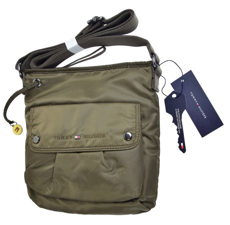 Tommy Hilfiger Grace Flache Crossover-Handtasche khaki