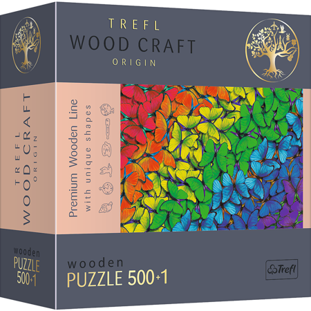 Trefl Holzpuzzle Regenbogen Schmetterlinge 500 Elemente