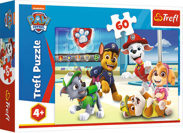 Trefl Paw Patrol Puzzle 60 In einer Welt von Hunden buntes Puzzle für die Jüngsten ab 4