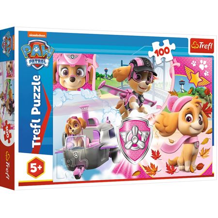 Trefl Puzzle 100 Paw Patrol Skye in Aktion