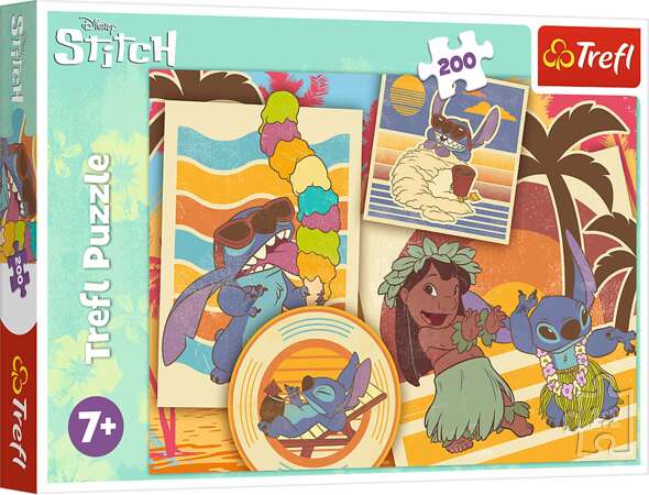 Trefl Puzzle 200 Elemente Musical World Lilo&amp;Stitch buntes Puzzle 7+