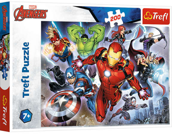 Trefl Puzzle 200 Rollomit den Avengers