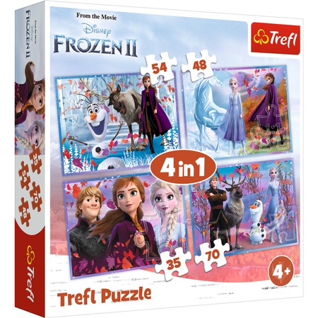 Trefl Puzzle 4in1 Die Eiskönigin Reise ins Ungewisse 