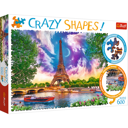 Trefl Puzzle Himmel über Paris Crazy Shapes 600 Elemente