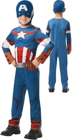 Marvel Avengers Captain America Karnevalskostüm blau und rot verkleiden 110-116 cm (5-6 Jahre)