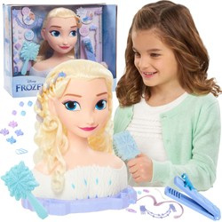 Deluxe Princess Disney großen Kopf Styling und Kämmen Puppe Elsa Die Eiskönigin +Zubehör