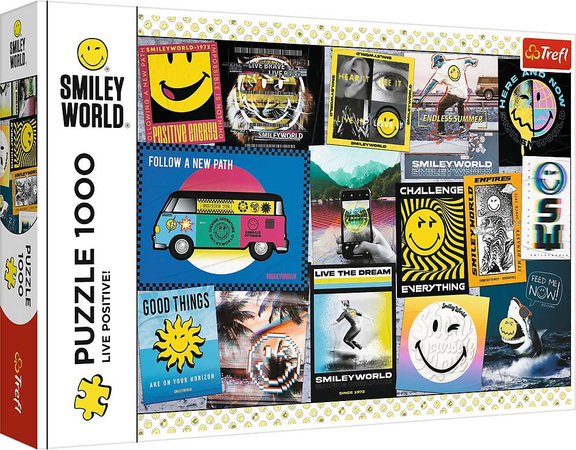 Smiley World Puzzle 1000 Teile Live positiv!