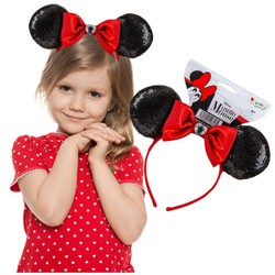 Pailletten Haarband Minnie Mouse Ohren mit Schleife