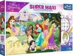 Doppelseitiges Puzzle 24 Teile Super Maxi Disney Fröhliche Prinzessinnen 3in1