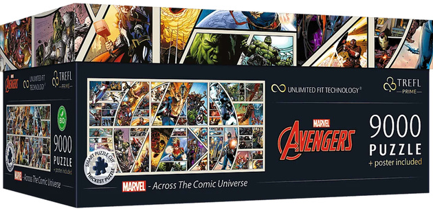 Puzzle Trefl 9000 Avengers Marvel Comic Universe UFT + Poster